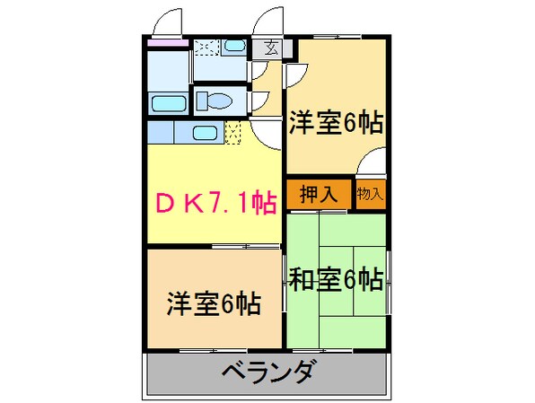 セントラルハイツの物件間取画像